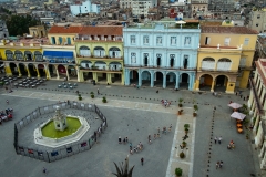 Looking down on Plaza Vieja